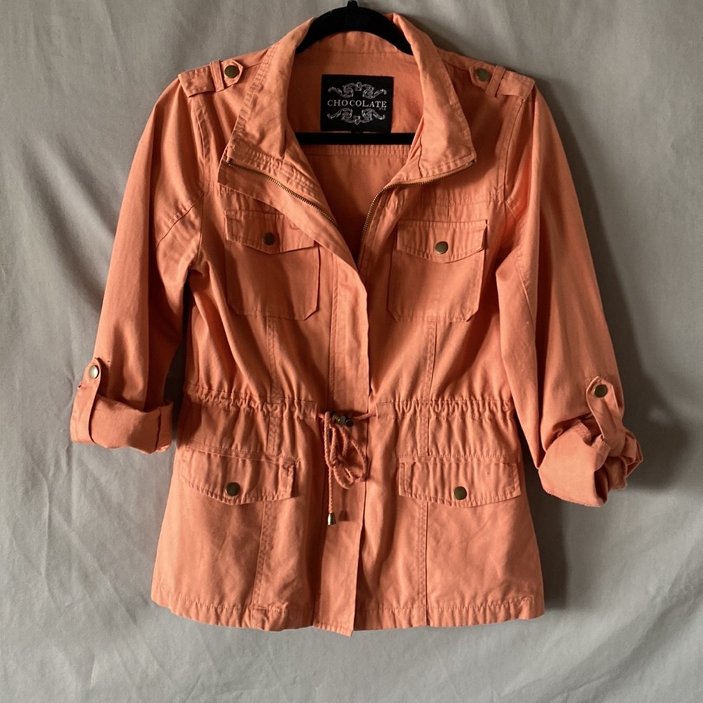 CHOCOLATE USA Hoodie Coat Jacket Size Medium Snaps Lined Great Condition!